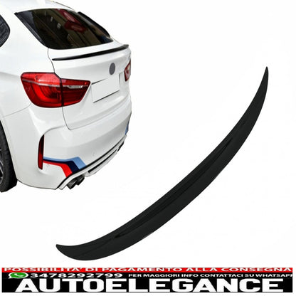 Trunk Spoiler Suitable for BMW X6 F16 (2015-up) Sporty Design Piano Black 
