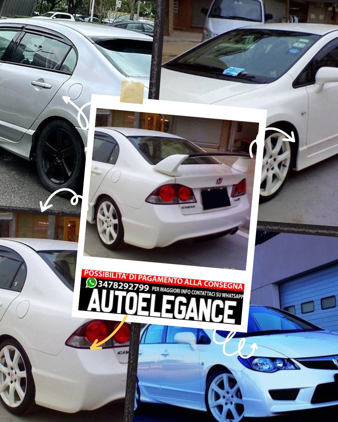 SPOILER adatto per Honda Civic MK8 2006-2011
