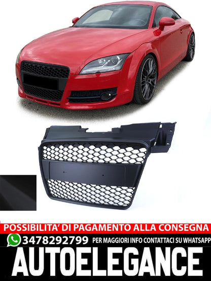 Griglia a nido d'ape senza emblema nero opaco aftermarket compatibile con Audi TT 8J pre-restyling 06-10
