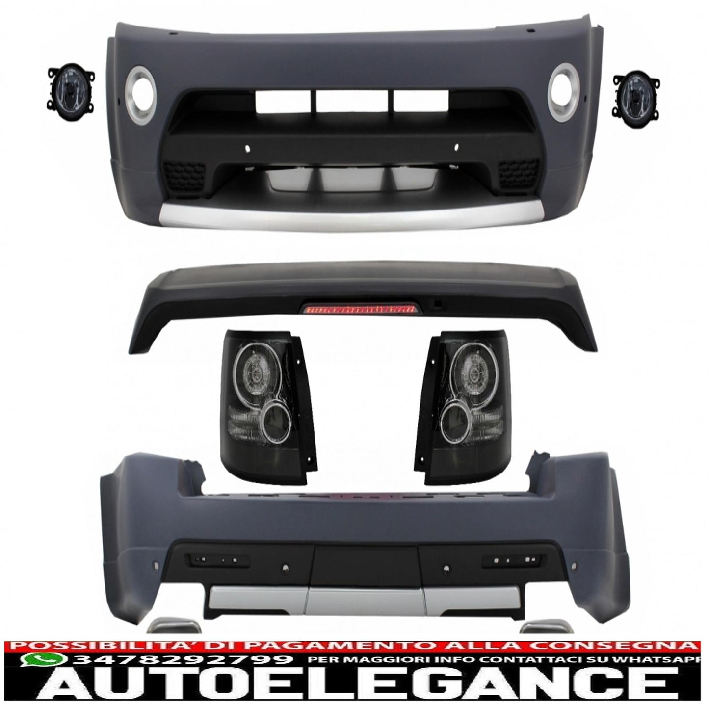 body kit with smoked rear lights suitable for Land Range Rover Sport L320 Facelift (2009-2013) autobiography design 