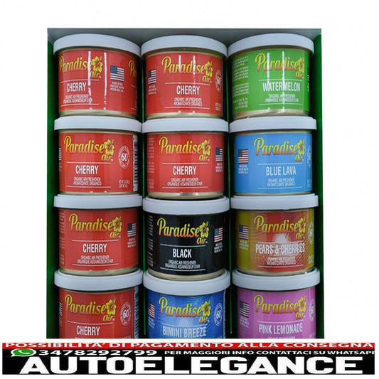 Paradise Air Fresh deodorante biologico per ambienti, 12 lattine assortite