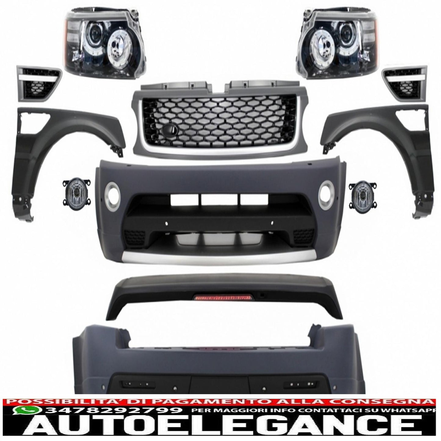body kit suitable for land rover sport l320 restyling (2009-2013) autobiography design 
