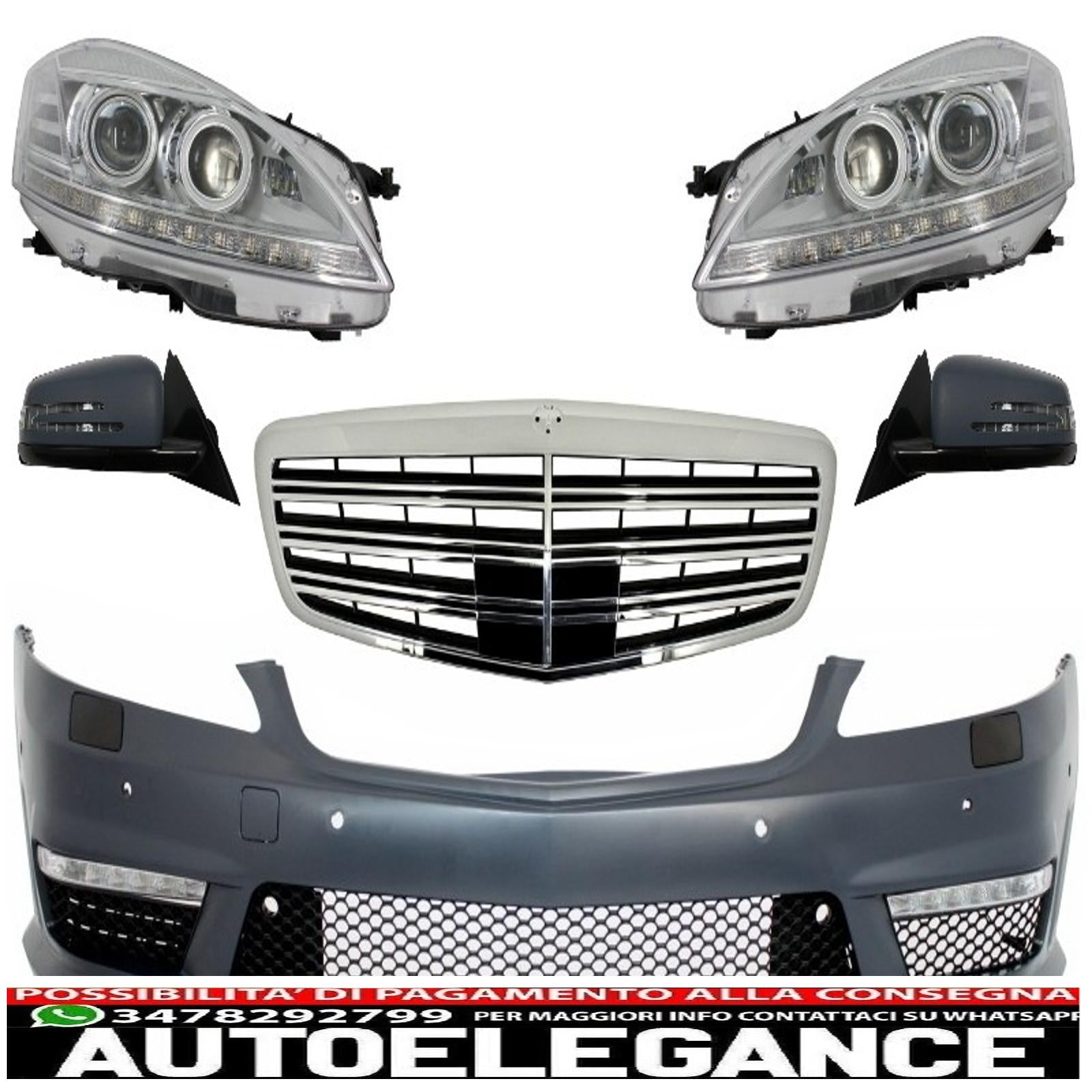 conversione anteriore retrofit restyling completo adatta per mercedes w221 classe s (2005-2009) s63 s65 design AUTOELEGANCERICAMBI