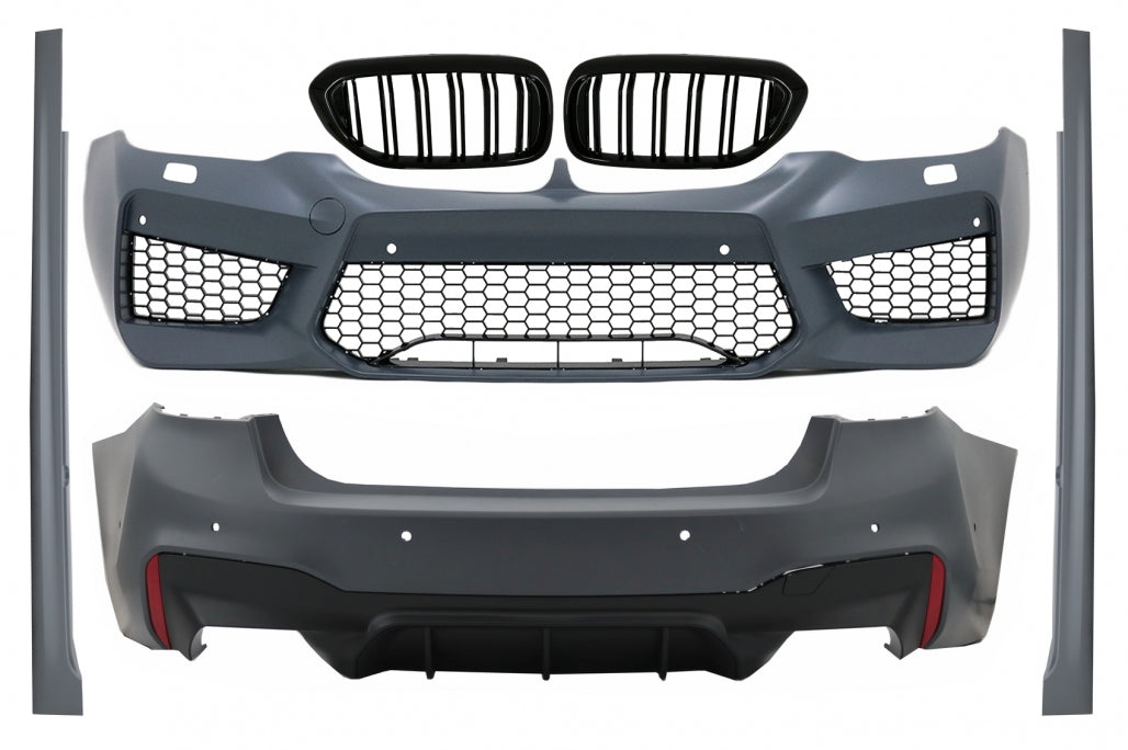 BODYKIT completO adatta per BMW Serie 5 G30 (2017-2019) M5 Design con Griglie Centrali a Rene Doppia Striscia M Design Piano Nero