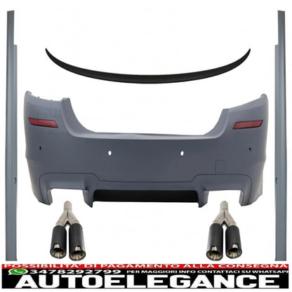 body kit suitable for bmw 5 series f10 (2011-2017) m5 design with dual carbon fiber twin exhaust tips