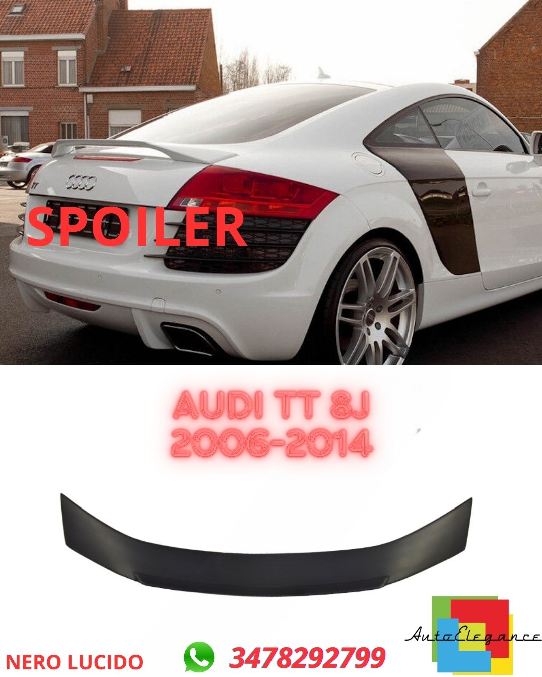 ✨ SPOILER SUITABLE FOR Audi TT 8j 2006-2014✨