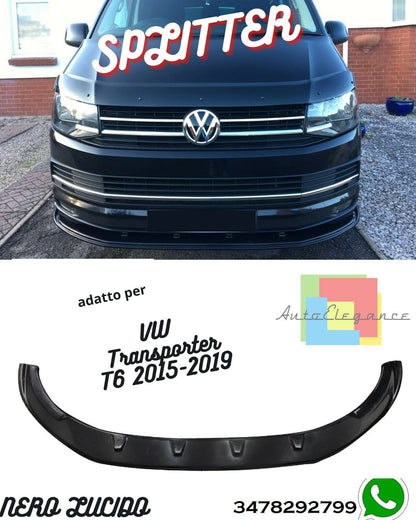 Splitter Anteriore VOLKSWAGEN Transporter T6 2015-2019 Con ABE TÜV