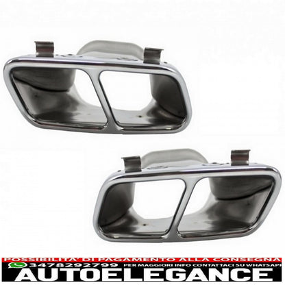 Exhaust muffler tips suitable for mercedes a class w176 (2012-2018) cla w117 c117 (2012-2018) a45 cla45 design