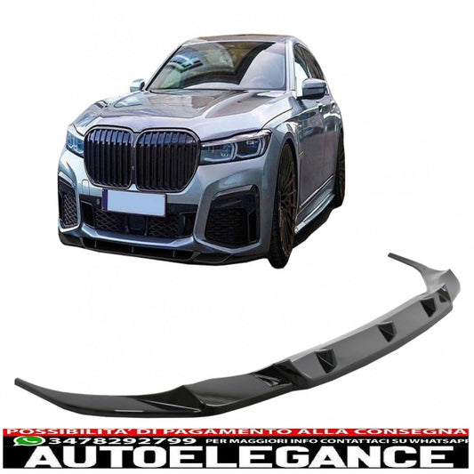 Labbro spoiler paraurti anteriore adatto per BMW Serie 7 G11 G12 LCI M Sport (02.2019-up) Piano Black