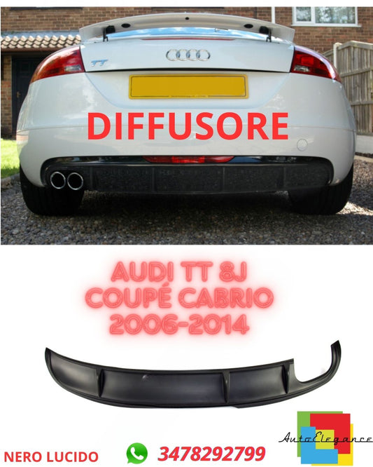✨✨ DIFFUSORE ADATTO PER Audi TT 8J Coupé Cabrio 2006-2014✨✨