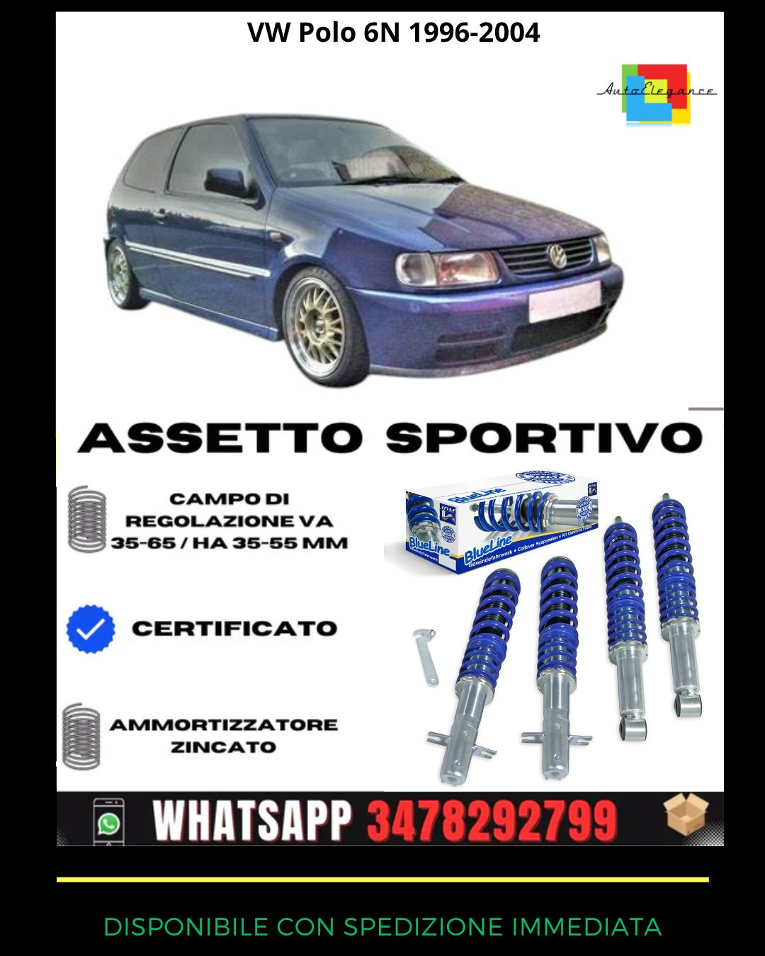 🔥Assetto sportivo ADATTO PER VW Polo 6N 1996-2004🔥