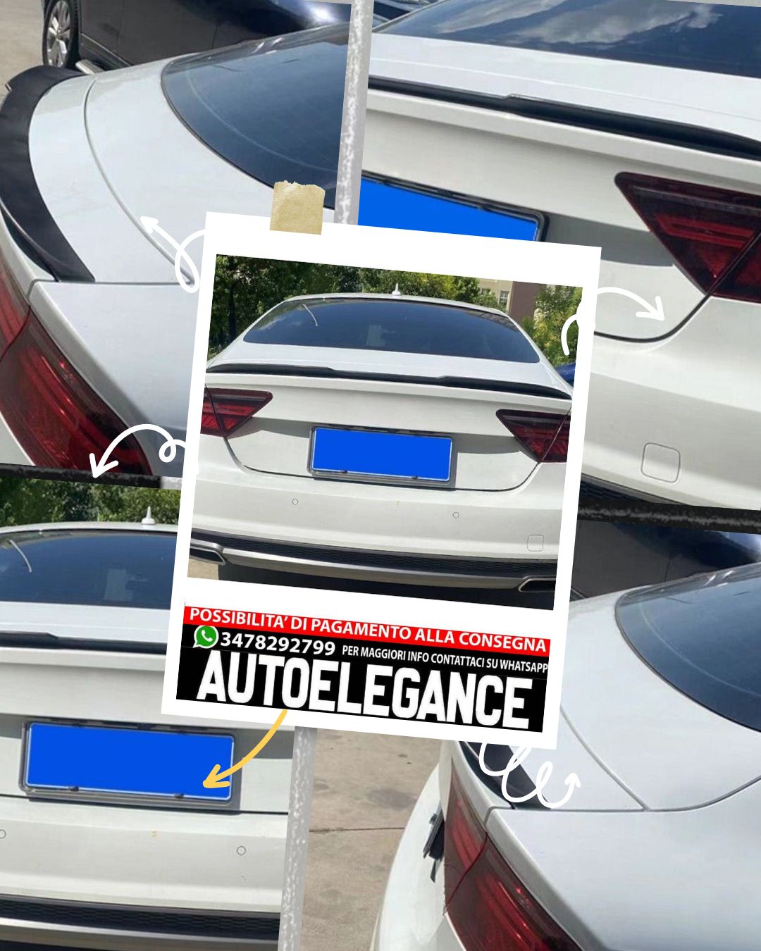 SPOILER adatto per AUDI A7 C7 2010-2018