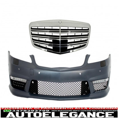 paraurti anteriore con griglia centrale adatto per mercedes classe s w221 (2005-2012) s63 s65 design