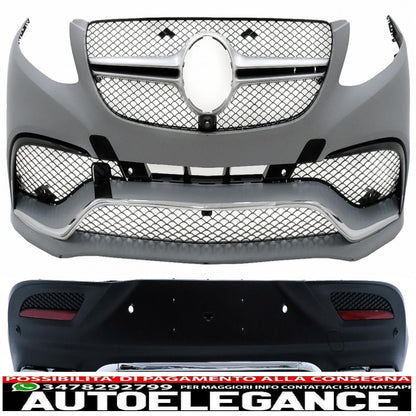 body kit suitable for mercedes gle coupe c292 sport line (2015-2019) with chrome muffler tips 