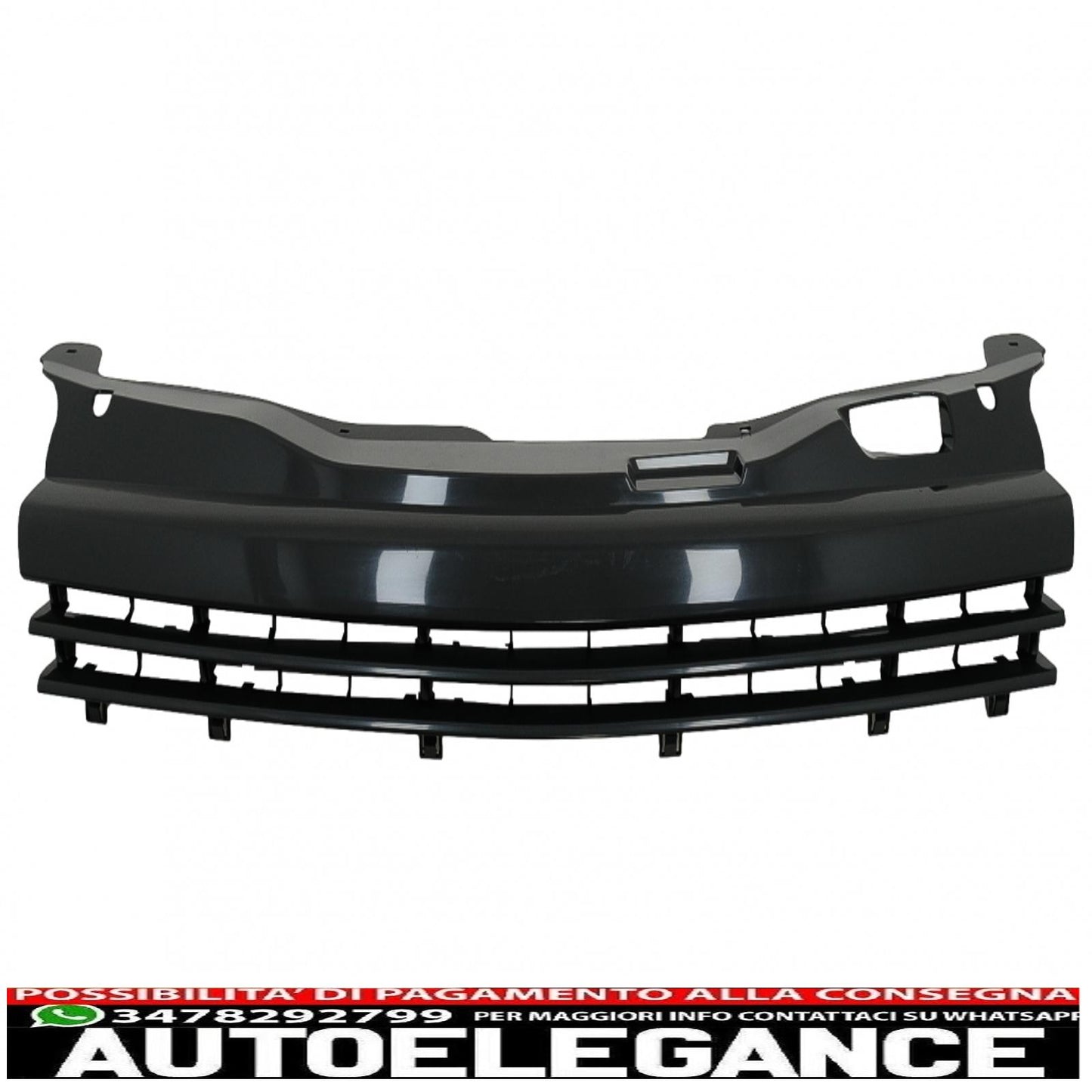 Sport front grille without badge suitable for opel astra h combi limousine 5 doors hatchback (2004-10.2006) piano black 