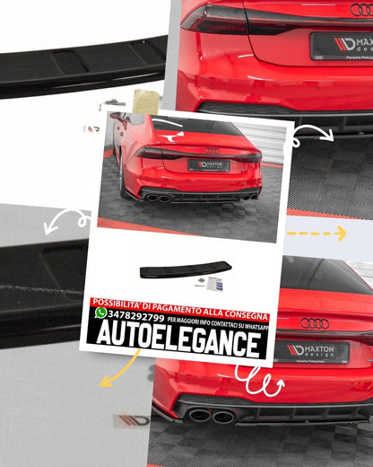 SPLITTER POSTERIORE CENTRALE AUDI A7 S-LINE C7 FL (SENZA BARRE VERTICALI) ( 2014-2017)