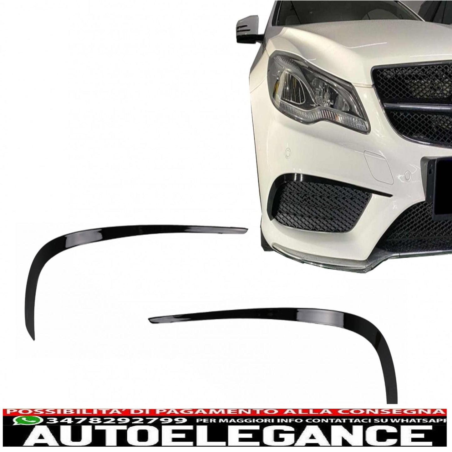 alette paraurti anteriore alette laterali flac adatte per mercedes classe e c207 coupe a207 cabriolet facelift sport line (2013-2017) AUTOELEGANCERICAMBI