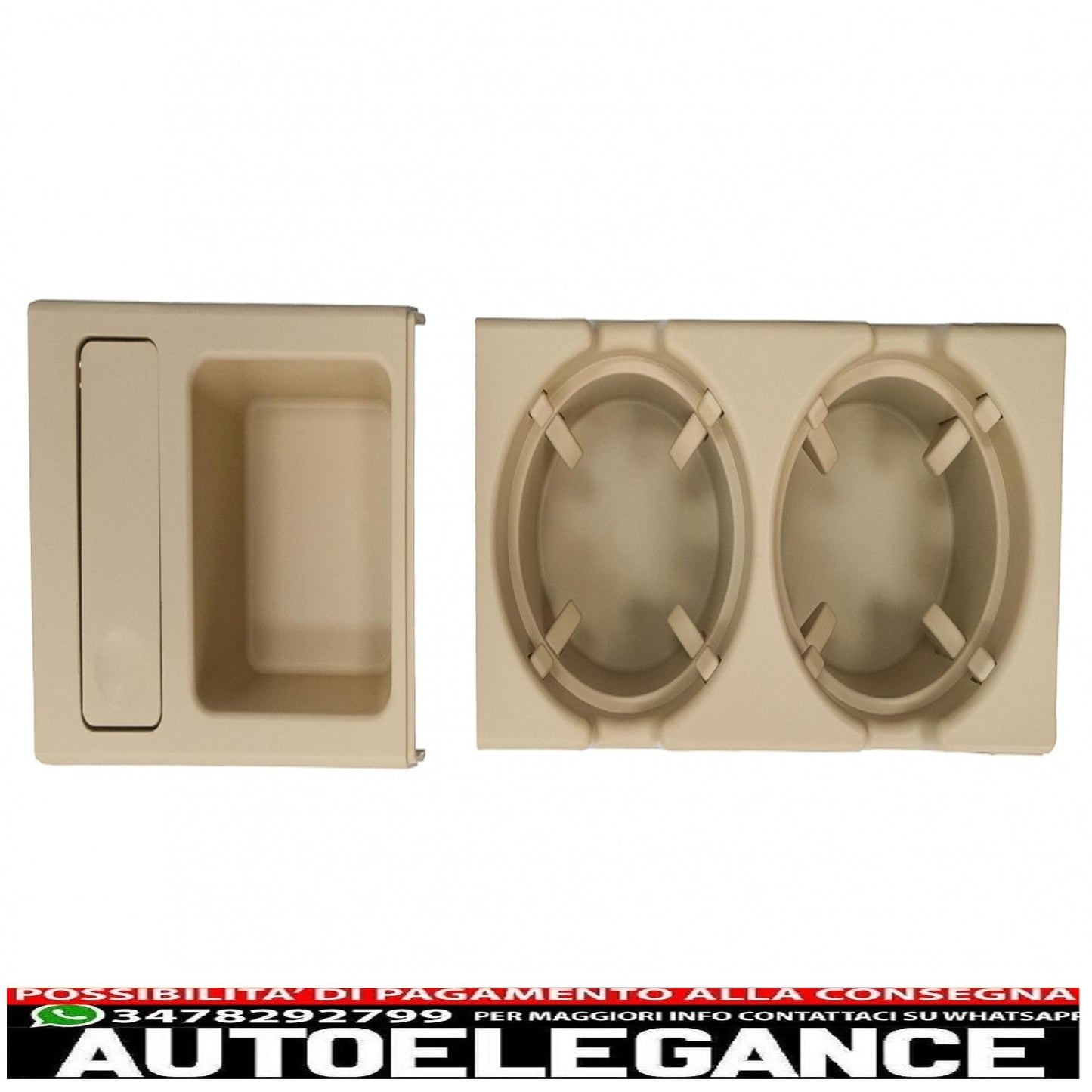 cup holder and coin holder suitable for bmw 3 series e46 (1998-2005) beige