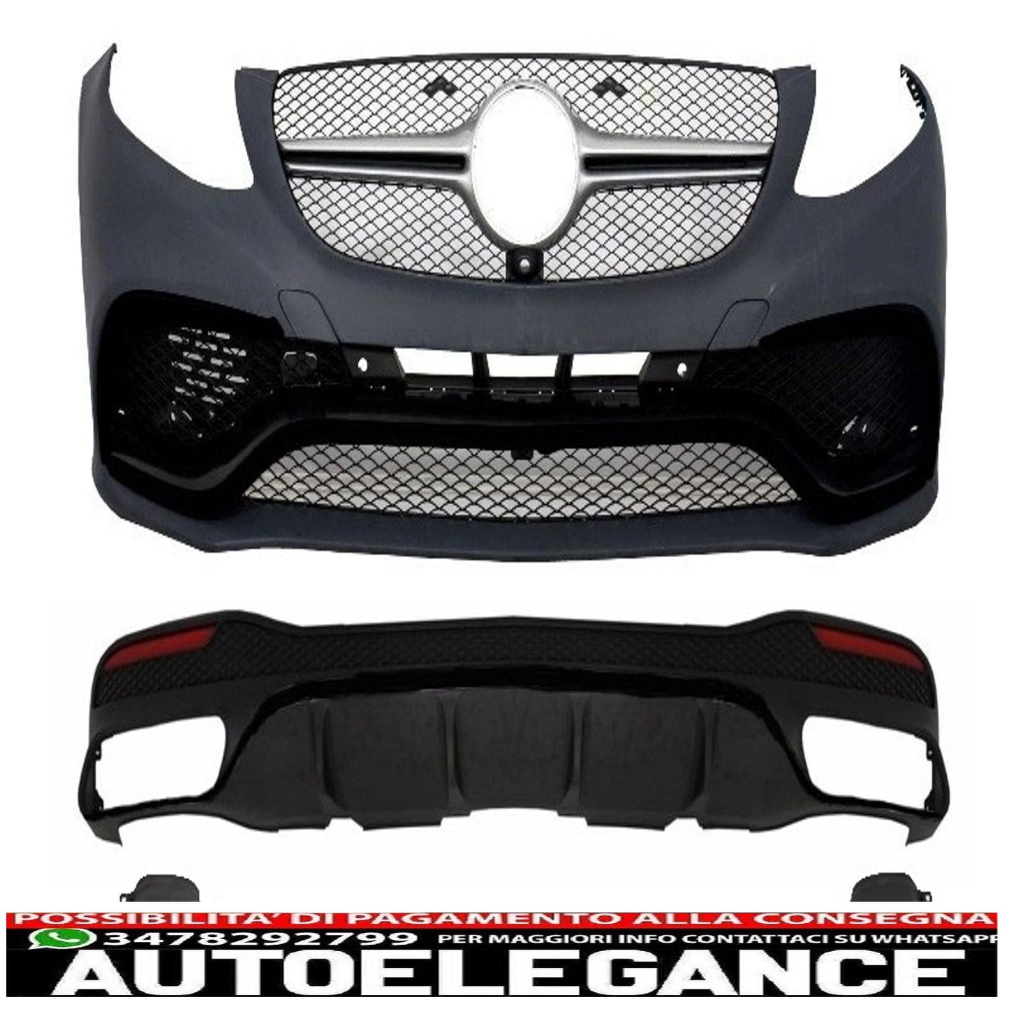 kit carrozzeria completo adatto per mercedes gle w166 suv (2015-2018)