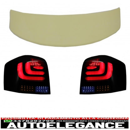 spoiler sul tetto adatto per audi a3 8p hatchback (2003-2008) con luci posteriori full led barra luminosa luci di svolta sequenziali dinamiche rs look 3 porte
