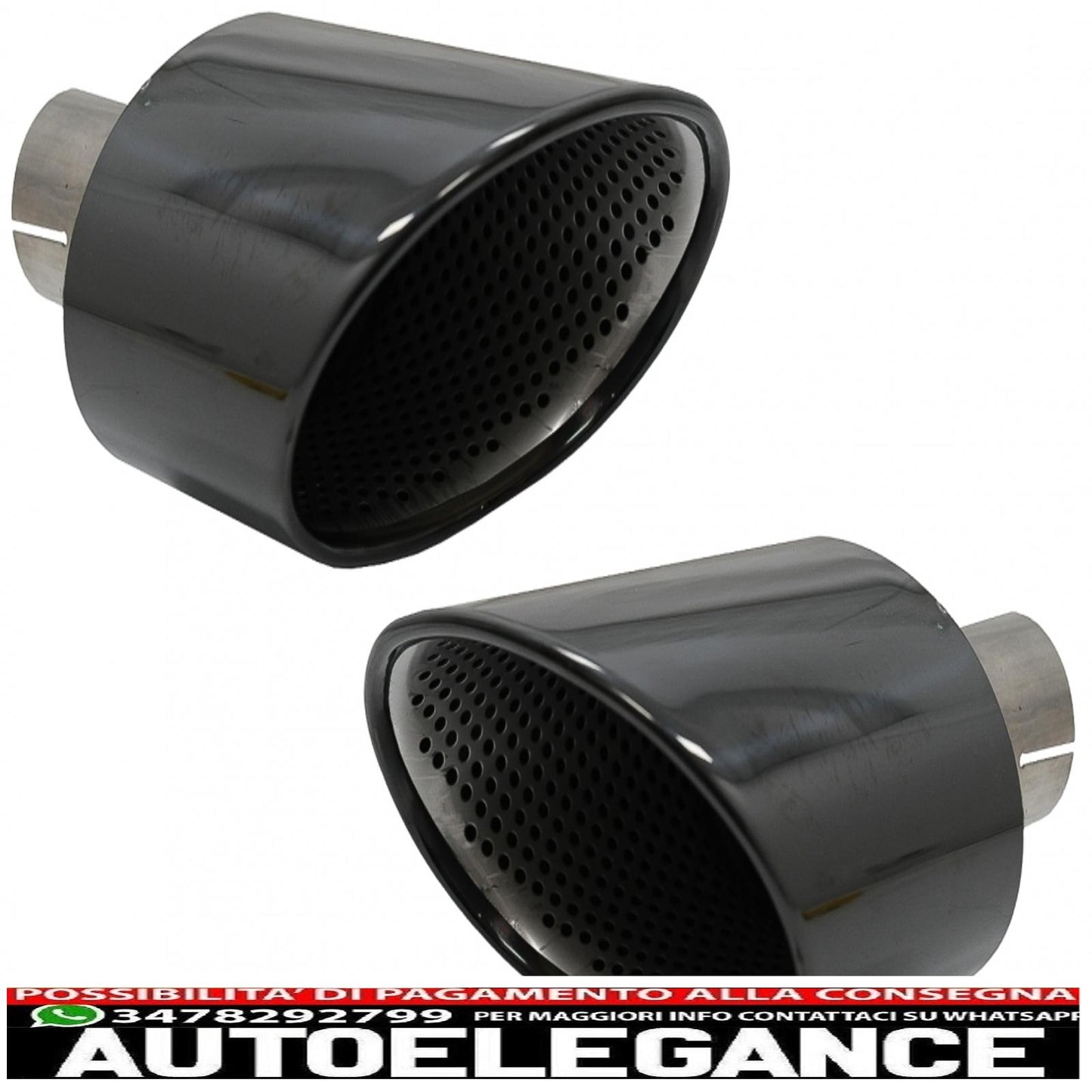 Exhaust tips exhaust tips suitable for audi a4 b9 (2016-2019) a5 f5 (2017-2019) black 