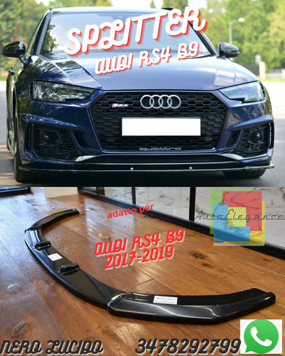 SPLITTER ADATTO PER AUDI RS4 B9 2017-2019