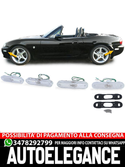 Set luci di ingombrolaterali Bianco aftermarket compatibile con Mazda MX5 NA NB NBFL 89-05