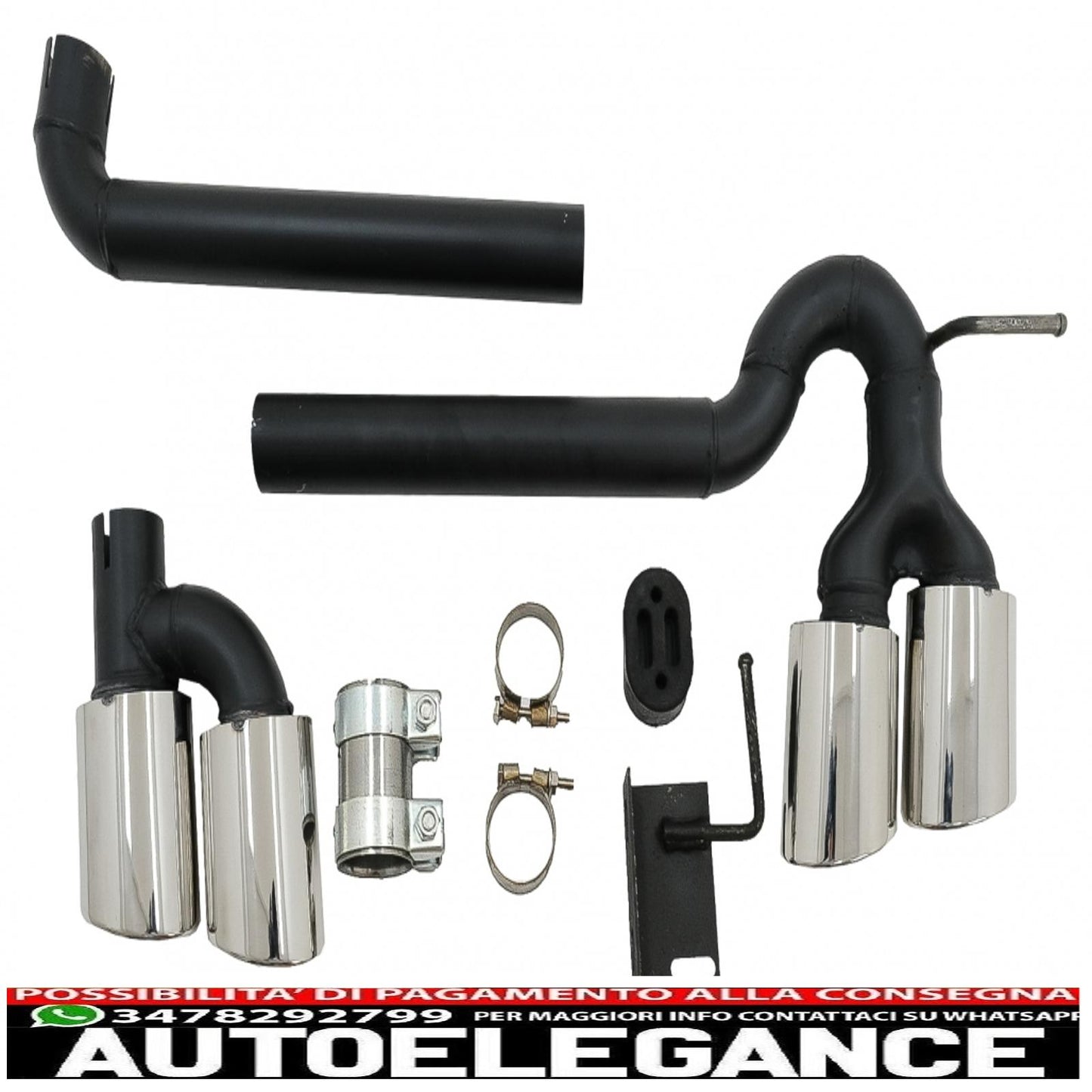 exhaust system suitable for audi a3 8v sedan cabrio (2012-2019) sport design 