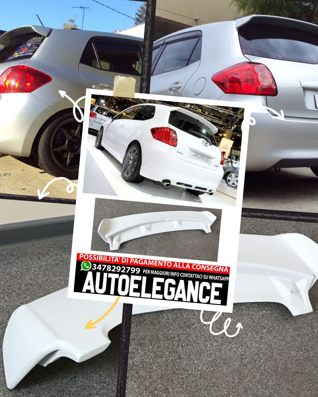 SPOILER adatto per TOYOTA AURIS (2006-2013)
