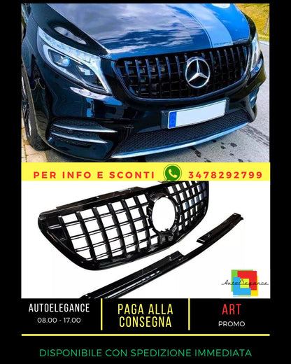 ✨GTR PANAMERICANA Grille Gloss Black SUITABLE FOR Mercedes Vito W447 14-19✨