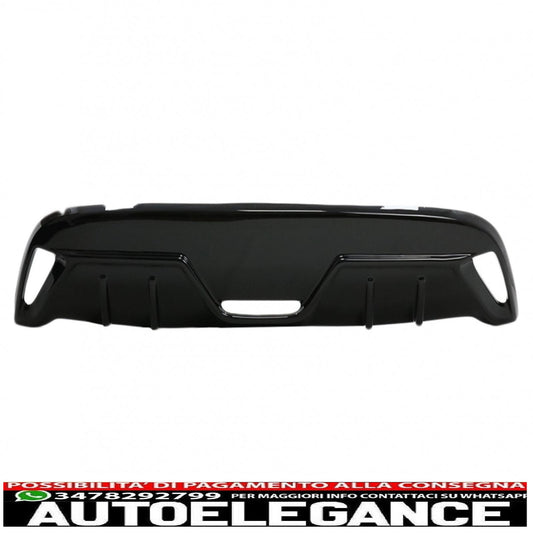 diffusore paraurti posteriore adatto a toyota yaris mk4 xp210 (2020-up) pianoforte nero