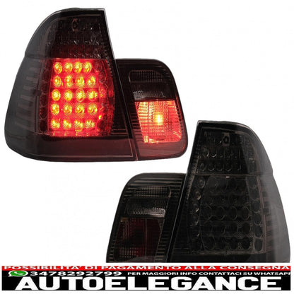 led rear lights suitable for bmw 3 series e46 limousine 4d (09.2001-03.2005) smoke
