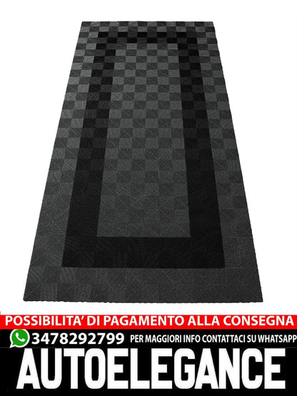 Performance Showroom Garage Floor 280cmx560cm =15.68m² Black Grey Square 