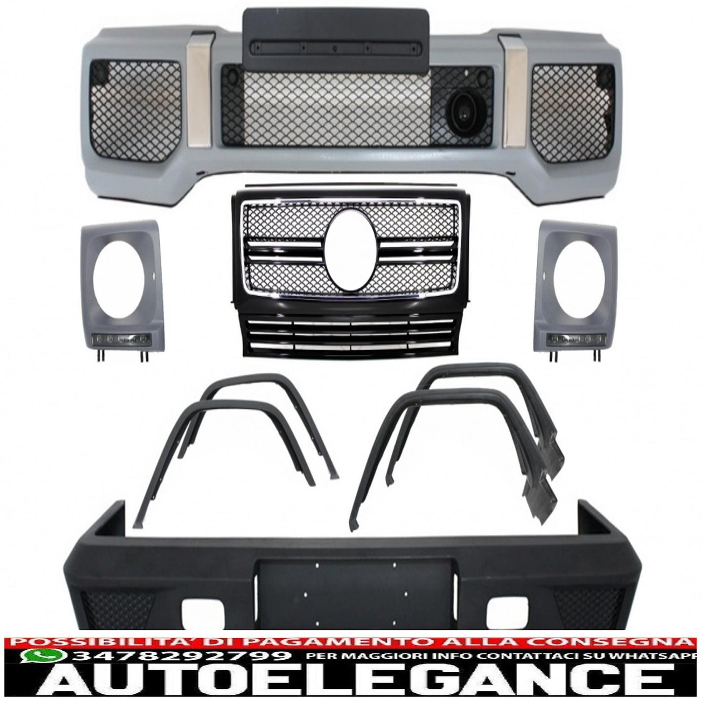 Complete conversion retrofit body kit suitable for mercedes g-class w463 (1989-2018) g63 g65 design 
