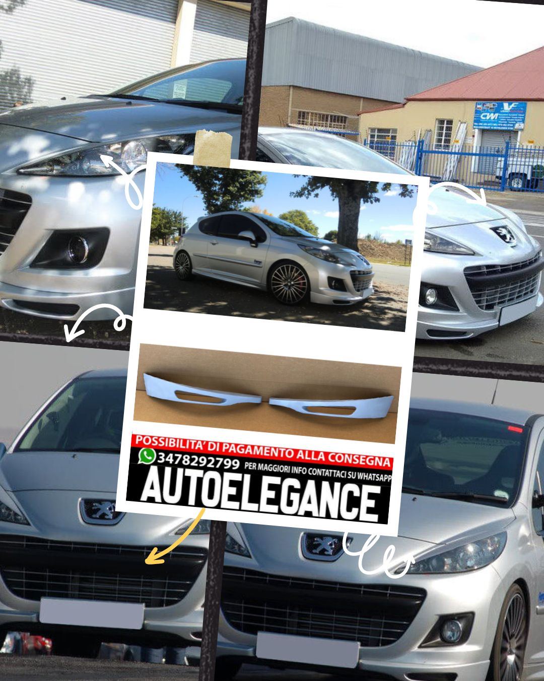 FRONT APRON SUITABLE FOR PEUGEOT 207 PHASE 2 ( 2009-2012 ) 