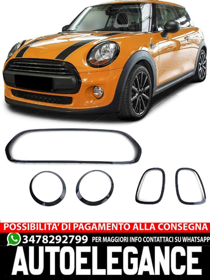 Cornice griglia fanali posteriori nera lucida compatibile per Mini F55 F56 F57 2014-2018