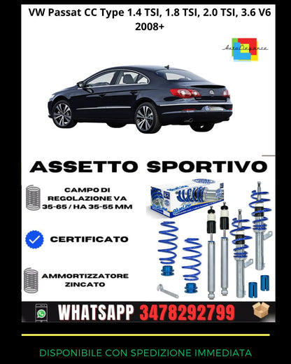 🔥Assetto sportivo PER VW Passat CC 1.4 TSI, 1.8 TSI, 2.0 TSI 2008+🔥