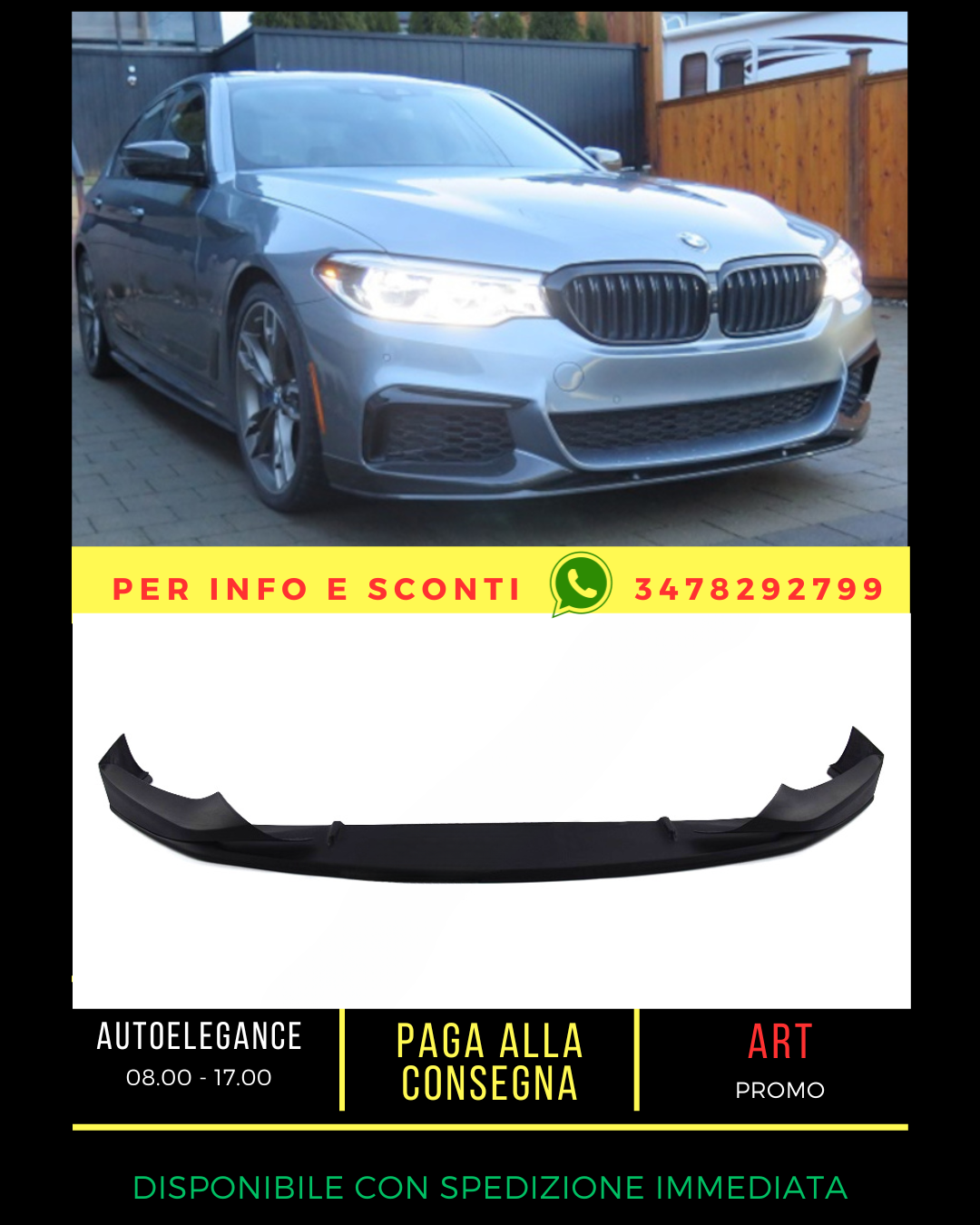 ✨SPLITTER ADATTO PER BMW 5 G30/G31 2017+ Sedan/Touring✨
