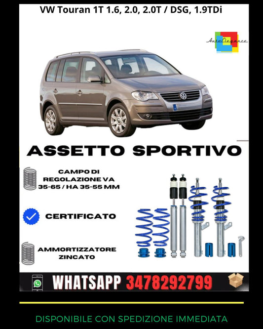 🔥Assetto sportivo ADATTO PER VW Touran 1T 1.6, 2.0, 2.0T / DSG, 1.9TDi  🔥