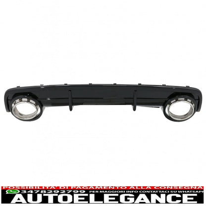 Rear bumper valance air diffuser suitable for audi a6 c6 4f (2004-2008) saloon avant rs design black