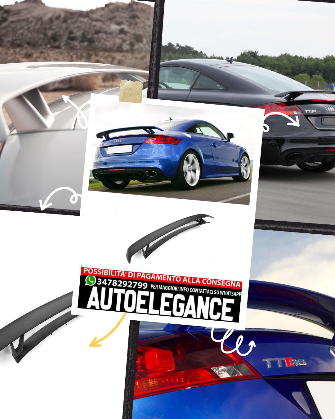SPOILER RS STYLE AUDI TT 8J AILERON / BECQUET /  ( 2006-2014 )