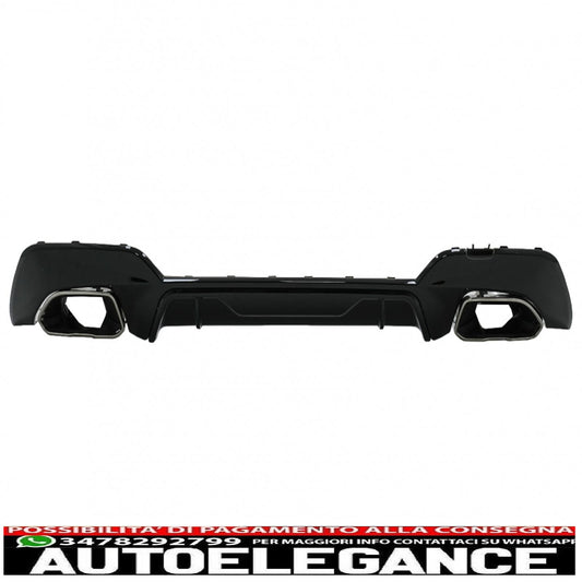 Diffusore mantovana per paraurti posteriore con terminali di scarico cromati adatto per BMW serie 3 G20 G28 berlina G21 Touring (2018-2022) M340i M Look