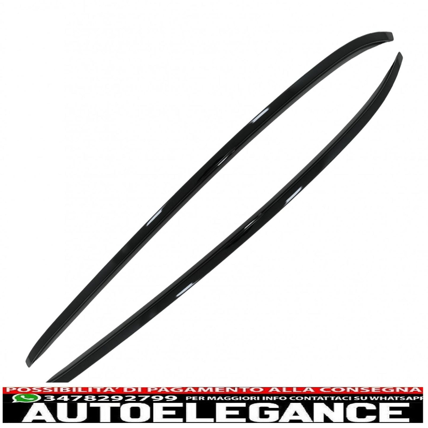 Decorative Roof Rails Suitable for BMW X6 F16 (2015-2019) Piano Black 
