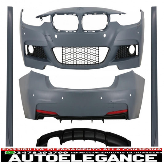 kit carrozzeria completo con diffusore uscita sinistra adatto per bmw serie 3 f30 (2011-2019) design m-performance