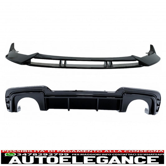 Diffusore mantovana per paraurti posteriore adatto per Audi A3 8V Facelift (2017-2019) con paraurti anteriore spoiler aggiuntivo hatchback Sportback RS3 solo design paraurti S-Line Nero Piano