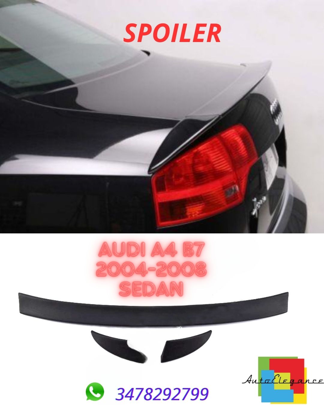 ✨Spoiler ADATTO PER Audi A4 B7 2004-2008 Sedan ✨