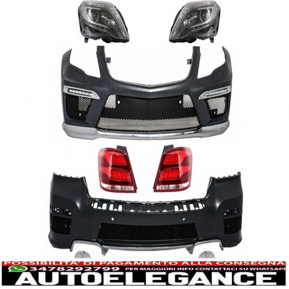 Complete conversion retrofit body kit suitable for mercedes glk x204 (2013-2015) restyling design with led drl headlights and led rear lights 