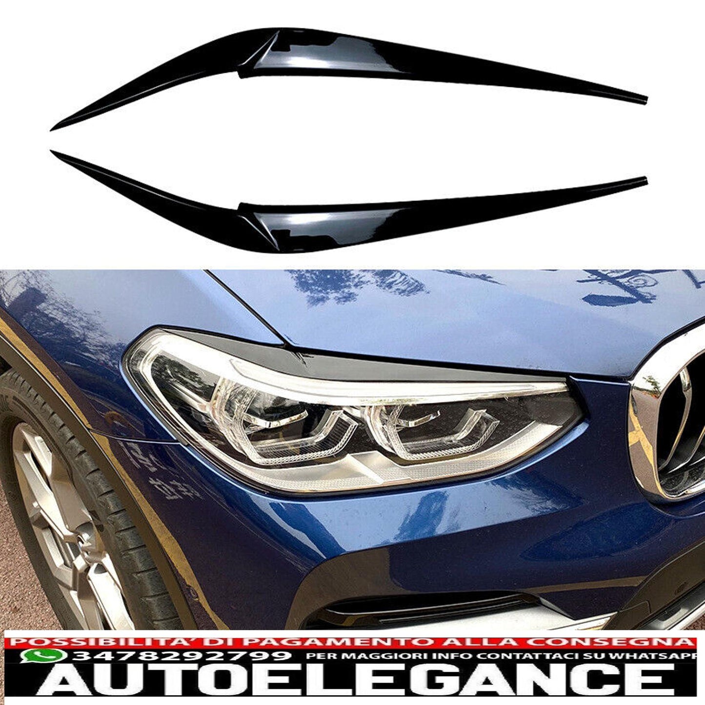 parafanghi grosso sguardo nero lucido per bmw