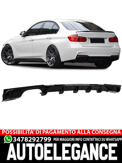 Rear Diffuser Performance Black Gloss suitable for BMW F30 F31 320 325 328 330 335 