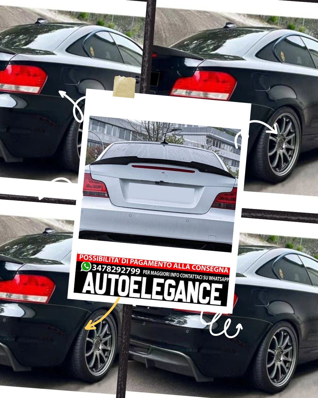 SPOILER adatto per BMW 1 E82 E88 2007-2011